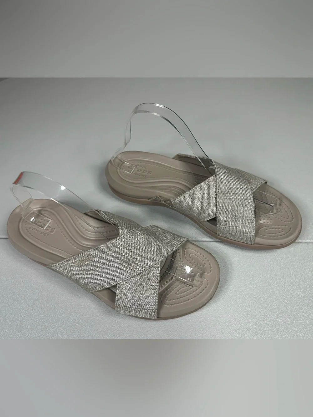 CROCS Capri Shimmer Cross-Band Sandals